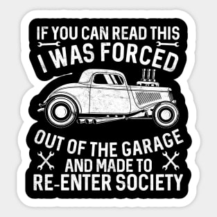 If You Can Read This Funny Classic Garage Hot Rod Sticker